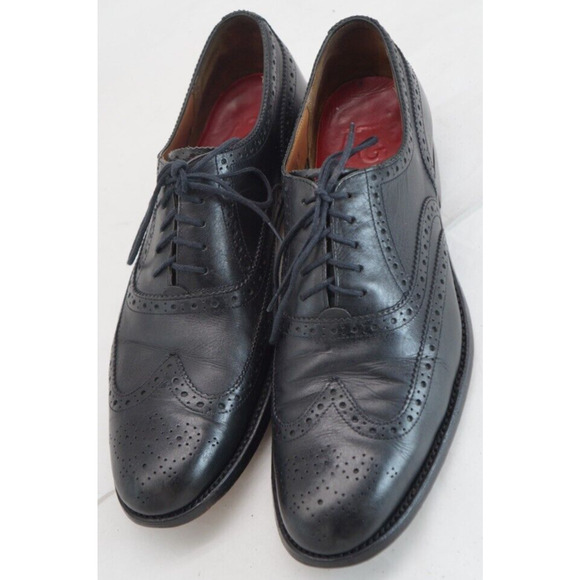 Grenson Men\'s Shoes Black US 9.5 M UK 8.5 F Leather Wingtip Dress Oxford main image 6